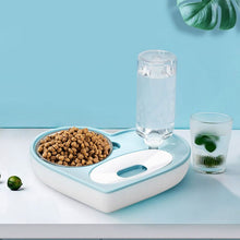 Lade das Bild in den Galerie-Viewer, 2 In 1 Pet Dog Cat Water Food Bowl Set Automatic Water Dispenser Bottle  Detachable Stainless Steel Small Puppy Dog Food Bowl Itdinos
