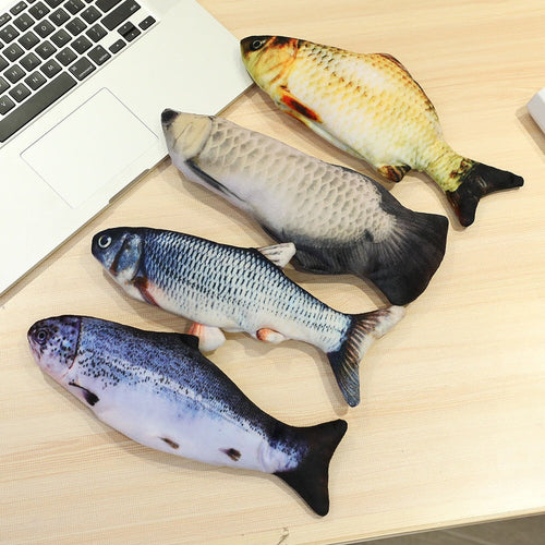 New 30CM Electronic Pet Cat Toy Electric USB Charging Simulation Bouncing Fish Toys For Dog Cat Chewing Playing Biting Supplies Itdinos
