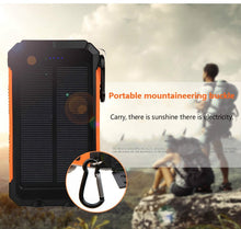 Lade das Bild in den Galerie-Viewer, Solar Power Bank Real 20000 mAh Dual USB External Waterproof Polymer Battery Charger Outdoor Light Lamp Powerbank Ferisi Itdinos
