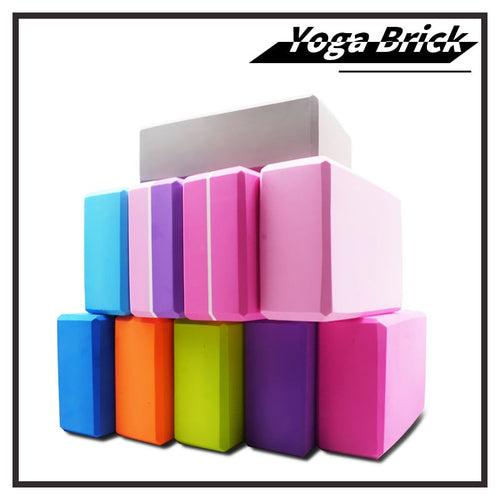 16 Colors Pilates EVA Yoga Block Brick Sports Exercise Gym Foam Workout Stretching Aid Body Shaping Health Training for women S Itdinos