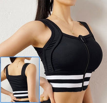 Lade das Bild in den Galerie-Viewer, Cloud Hide Front Zipper Sports Bra Women Underwear Push Up Yoga Crop Top Bras Solid Athletic Vest Gym Fitness Shirt Sportswear Itdinos
