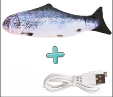 Lade das Bild in den Galerie-Viewer, New 30CM Electronic Pet Cat Toy Electric USB Charging Simulation Bouncing Fish Toys For Dog Cat Chewing Playing Biting Supplies Itdinos
