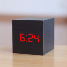 Lade das Bild in den Galerie-Viewer, New Qualified Digital Wooden LED Alarm Clock Wood Retro Glow Clock Desktop Table Decor Voice Control Snooze Function Desk Tools Itdinos
