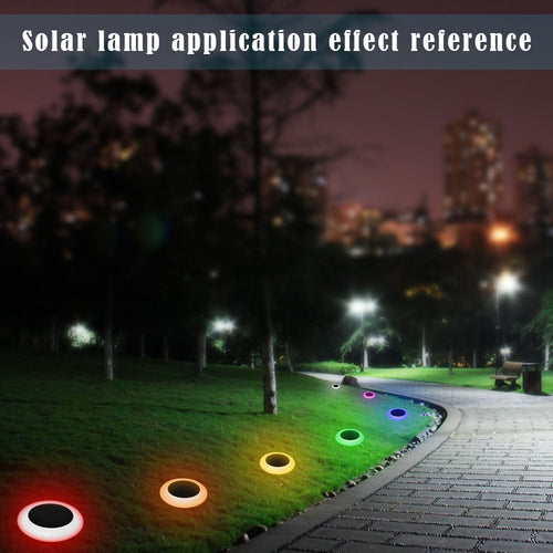 Waterproof Solar Panel Lawn Lamp Garden Yard Path Lawn Solar Lamps Outdoor Grounding Sun Light Built In Battery Colourful Itdinos