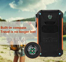 Lade das Bild in den Galerie-Viewer, Solar Power Bank Real 20000 mAh Dual USB External Waterproof Polymer Battery Charger Outdoor Light Lamp Powerbank Ferisi Itdinos

