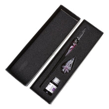 Lade das Bild in den Galerie-Viewer, Vintage Handmade Art Elegant Crystal Floral Glass Dip Pen Sign Ink Pens Gifts Students School Supplies Stationery Itdinos
