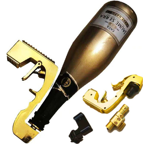 Updated Luxury Golden Champagne Wine Dispenser Fountain Bottle Beer Ejecting Feeding Flirt Gun Device Bar Sexo Pourer Club Party Itdinos