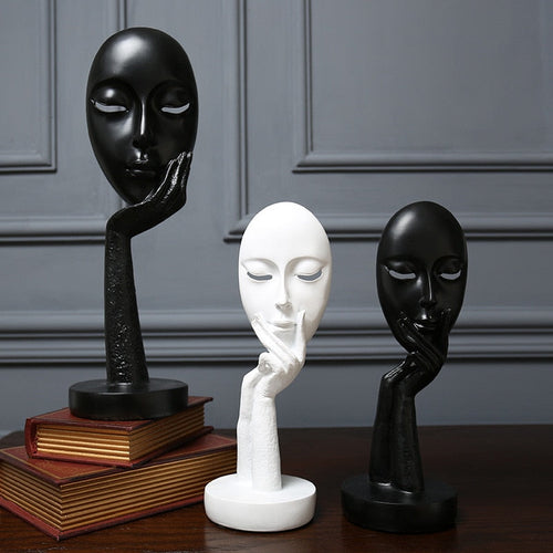 3D Face Mask Abstract Sculpture Decorative Art Itdinos