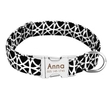 Load image into Gallery viewer, Dog Collar Custom Nylon Puppy Cat Dog Tag Collar Leash Pet Nameplate ID Collars Adjustable For Medium Large Dogs Itdinos
