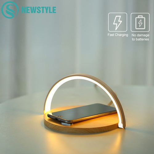 10W Qi Fast Wireless Charger Table Lamp For iPhone X XR XS Itdinos