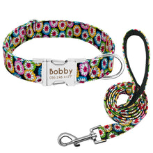 Load image into Gallery viewer, Dog Collar Custom Nylon Puppy Cat Dog Tag Collar Leash Pet Nameplate ID Collars Adjustable For Medium Large Dogs Itdinos
