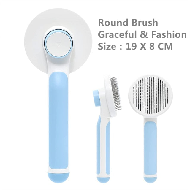 Pumpkin Self Cleaning Slicker Comb for Dog Cat Puppy Rabbit, Grooming Brush Itdinos