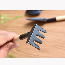 Lade das Bild in den Galerie-Viewer, Mini Portable Gardening Tool Metal Head Shovel Rake Spade Plant Garden Soil Raising Flowers Wooden Handle Tool Set Itdinos
