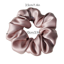 Lade das Bild in den Galerie-Viewer, 100% Pure Silk Large Scrunchies Ropes Hair Bands Ties Elastics Ponytail Holders for Women Girls Hair Accessories 19 Momme 3.5CM Itdinos
