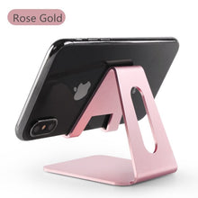 Lade das Bild in den Galerie-Viewer, Universal-Handyständer Schreibtischhalter Aluminiumlegierung Telefon Tablet Halterung für iPhone 11 SE 7 8 für iPad Pro Handyhalter
