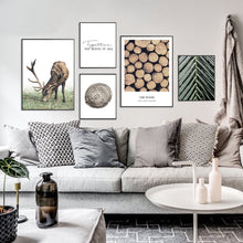 Lade das Bild in den Galerie-Viewer, Scandinavian Poster Nordic Style Deer Wood Wall Art Canvas Itdinos
