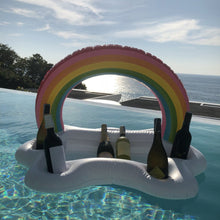 Lade das Bild in den Galerie-Viewer, Summer Party Bucket Rainbow Cloud Cup Holder Inflatable Pool Float Beer Drinking Cooler Table Bar Tray Beach Swimming Ring Itdinos
