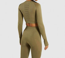 Lade das Bild in den Galerie-Viewer, Fitness Yoga Wear 2 Pieces Seamless Yoga Set For Women High Waist Yoga Pants Gym Fitness Clothing Fitness Leggings And Top Itdinos
